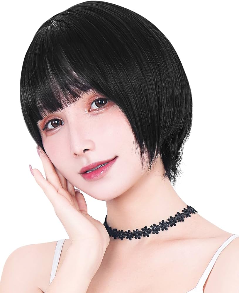 Amazon.co.jp: [TefuRe] ウィッグ ショート ボブ 耐熱 フルウィッグ