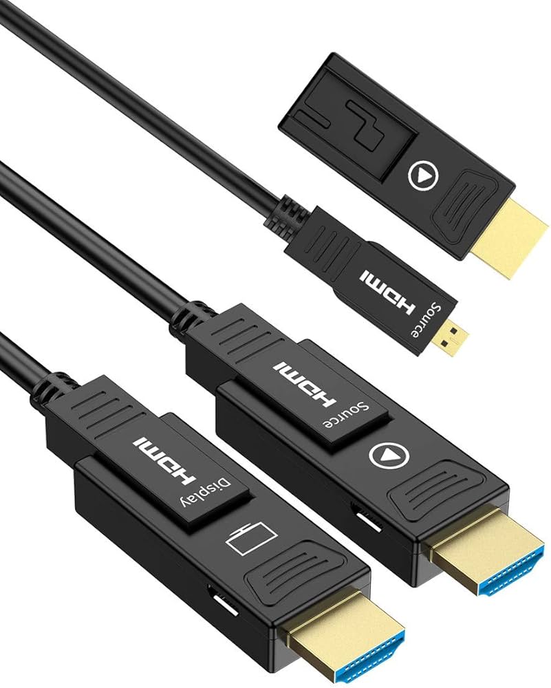 Amazon | 光ファイバー HDMI ケーブル 15M, UGOMI ファイバーHDMI
