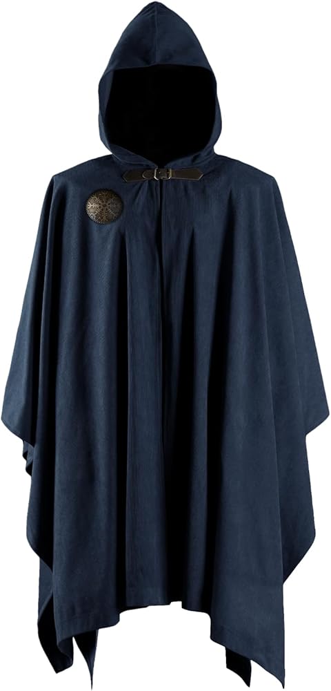 Amazon.co.jp: [HiiFeuer] 中世 コーデュロイ フード付きマント 調節