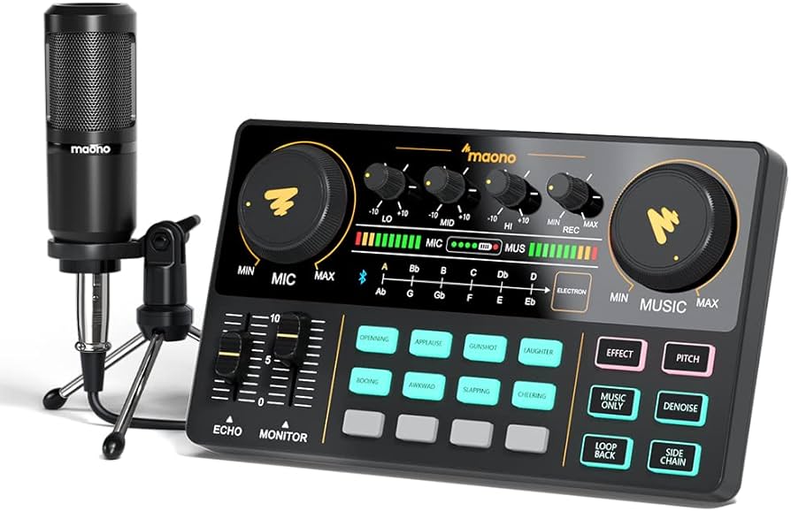 Amazon | MAONO オーディオミキサー オーディオインターフェース Mixer