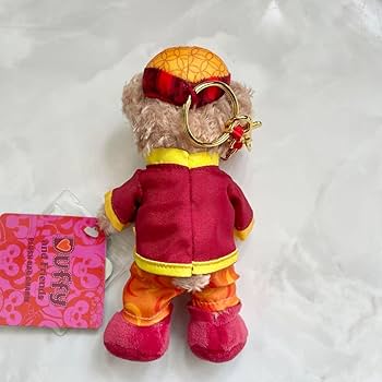 Amazon | 【香港ディズニー】ダッフィー ぬいぐるみキーホルダー 春節