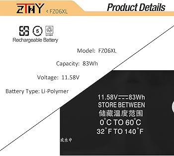Amazon.com: FZ06XL M48025-005 Battery Replacement for HP Spectre
