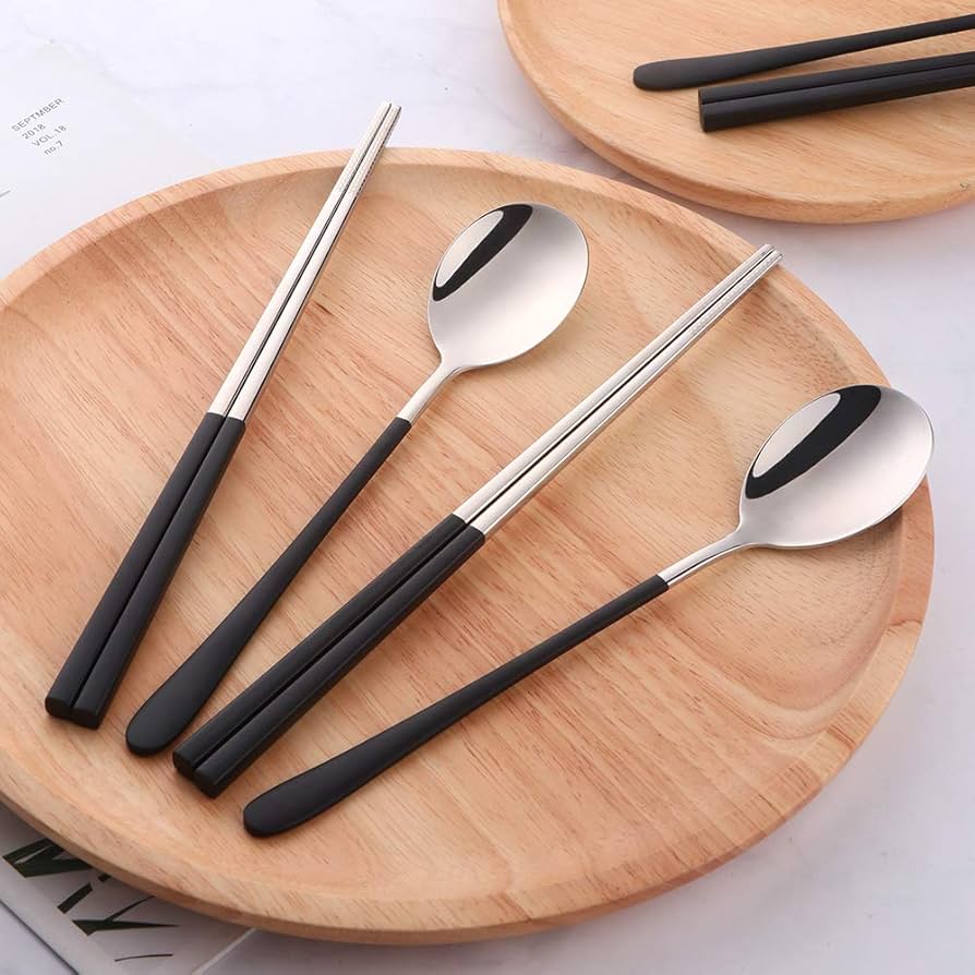 Amazon | Bisda 箸 スプーン セット 3名用 18-8ステンレス製 おしゃれ