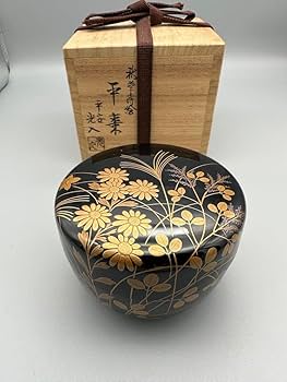 Amazon.co.jp: 茶道具 棗 鈴木光入 秋草蒔絵 平棗 : ホーム＆キッチン