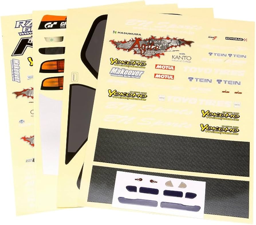 Amazon.co.jp: Yokomo Team Samurai Project FC3S Decal Set SD-TSFCDA