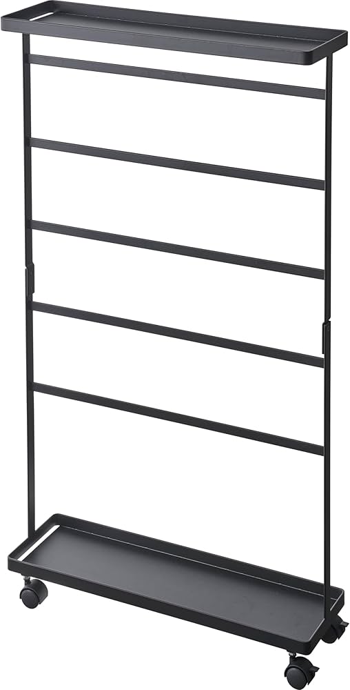 Amazon｜山崎実業(Yamazaki) 洗濯用品 収納ワゴン ブラック 約