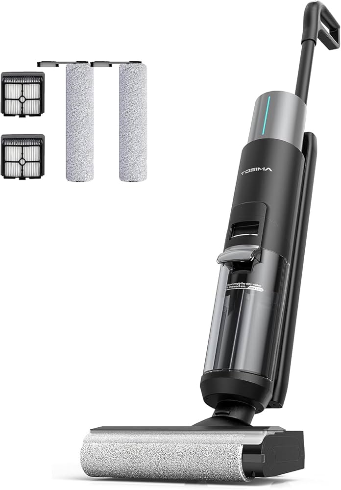 Amazon | Tosima H1 乾湿両用 水拭き掃除機 コードレス 掃除機 自走式