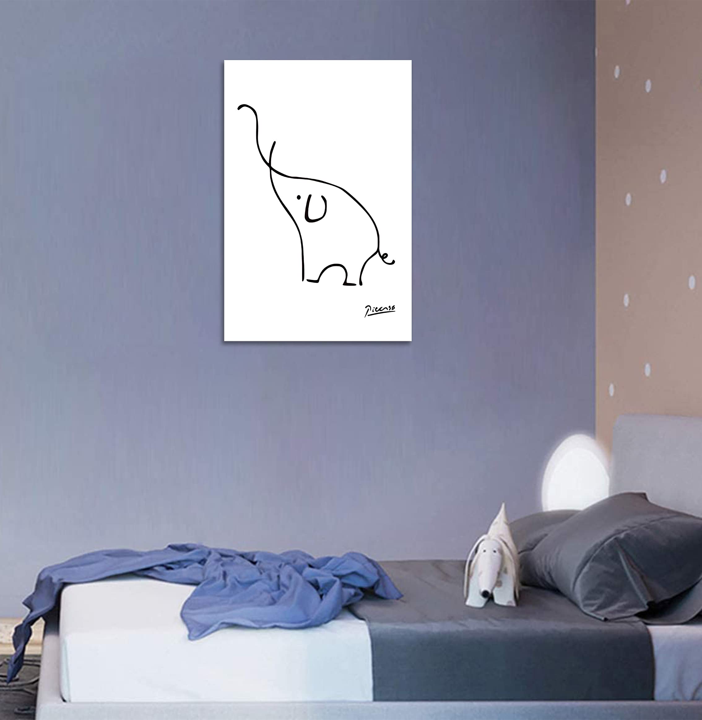 Amazon.co.jp: ピカソ ポスター 線画 アートパネル 抽象画 象 絵画