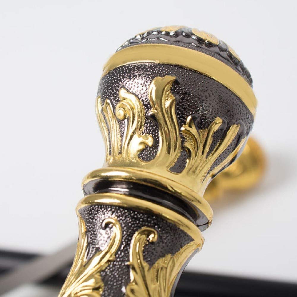 Amazon.co.jp: [AiO JAPAN] 杖 黒金 花 彫刻 球体 真鍮杖 つえ