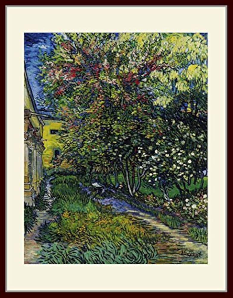 Amazon.co.jp: ゴッホ・「サンレミの療養院の庭」 プリキャンバス複製