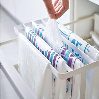 Amazon.co.jp: 山崎実業(Yamazaki) シンク下ポリ袋収納 ホワイト 約