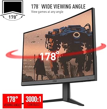 MSI Optix G24C4 Curved Gaming Monitor | 23.6 Inch (60 Cm) 1920 X
