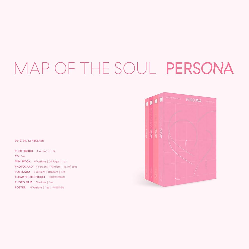 MAP OF SOUL : PERSONA - BTS Album [ 1 Ver. ] CD + Photobook + Mini