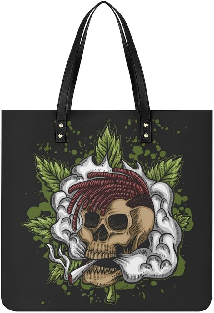 Amazon | [YEH] トートバッグ スカル 髑髏 ドクロ レディース PUレザー