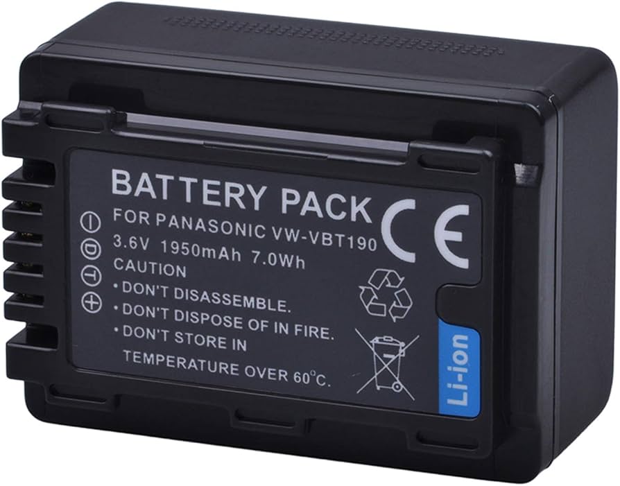 Amazon.com : Battery Pack for Panasonic HC-V380, HC-V385, HC-V510