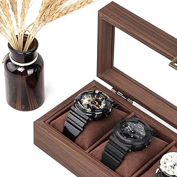 大人気高級時計ケース 木製 腕時計 収納ケース 4本収納 Amazon.co.jp