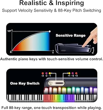 Amazon.com: Popupiano Smart Piano Keyboard,59-Key Digital Piano