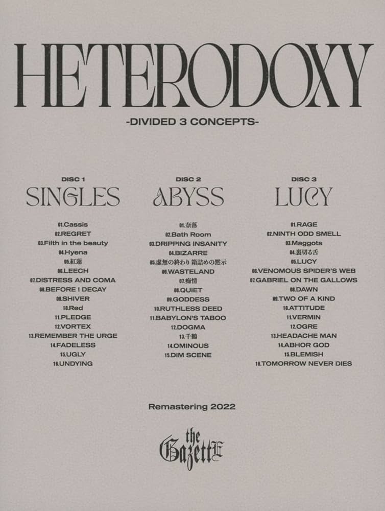 Amazon.co.jp: the GazettE 20TH ANNIVERSARY BEST ALBUM HETERODOXY