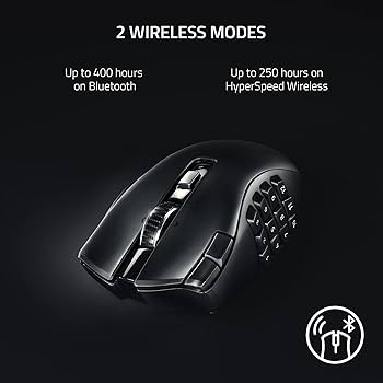 Razer Naga V2 HyperSpeed - Ergonomic Wireless MMO Gaming Mouse