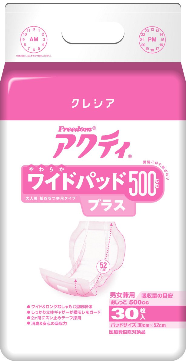 Amazon | 日本製紙クレシア アクティ ワイドパッド500 プラス 30
