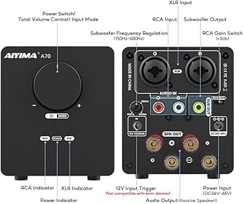 AIYIMA A70 Balanced Stereo Amplifier with PFFB,TPA3255 2 Channel