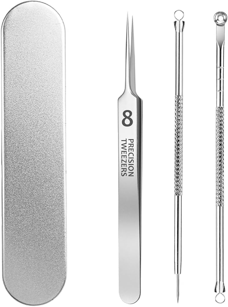 Amazon.co.jp: AioBos 角栓取り 角栓 ピンセット 毛抜き ニキビ 0.01mm