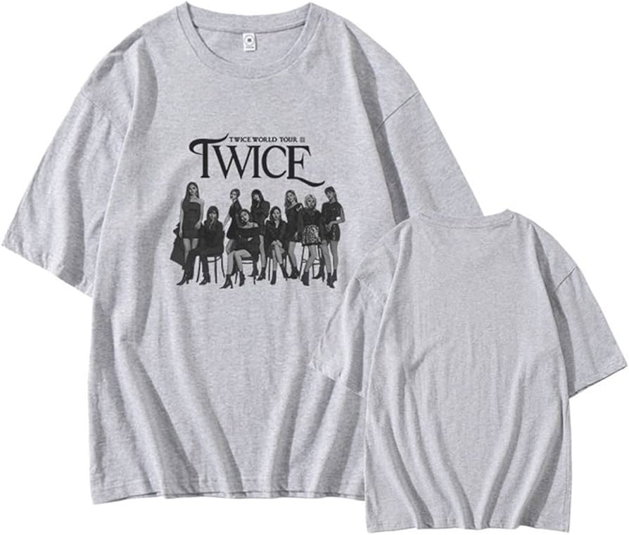 Amazon.co.jp: TWICE tシャツ 半袖 トワイスコンサートツアー周辺 丸首