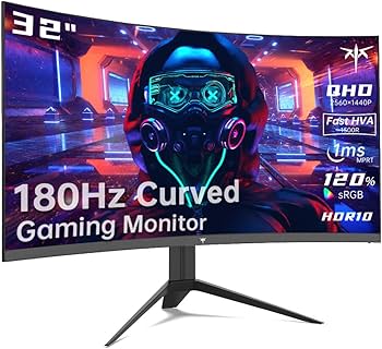Amazon.com: KTC 32 inch Curved Gaming Monitor, 2K 180Hz 1440P PC