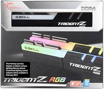 G.SKILL Trident Z RGB Series DDR4 RAM (XMP) 16GB (2x8GB) 3200MT/s