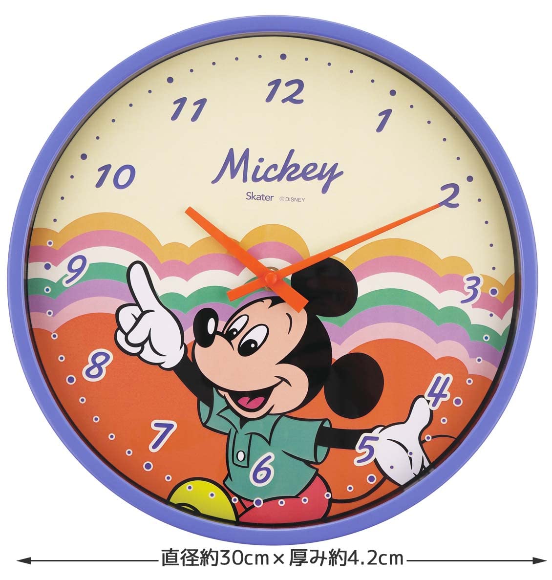 Amazon.co.jp: スケーター(Skater) 壁掛け時計 ディズニー レトロ