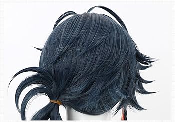 Amazon.co.jp: コスプレウィッグ 魁星 かいせい ネイビー レッド 耐熱