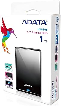 Amazon.com: ADATA AHV620S-1TU3-CBK 1TB HV620S Slim External Hard
