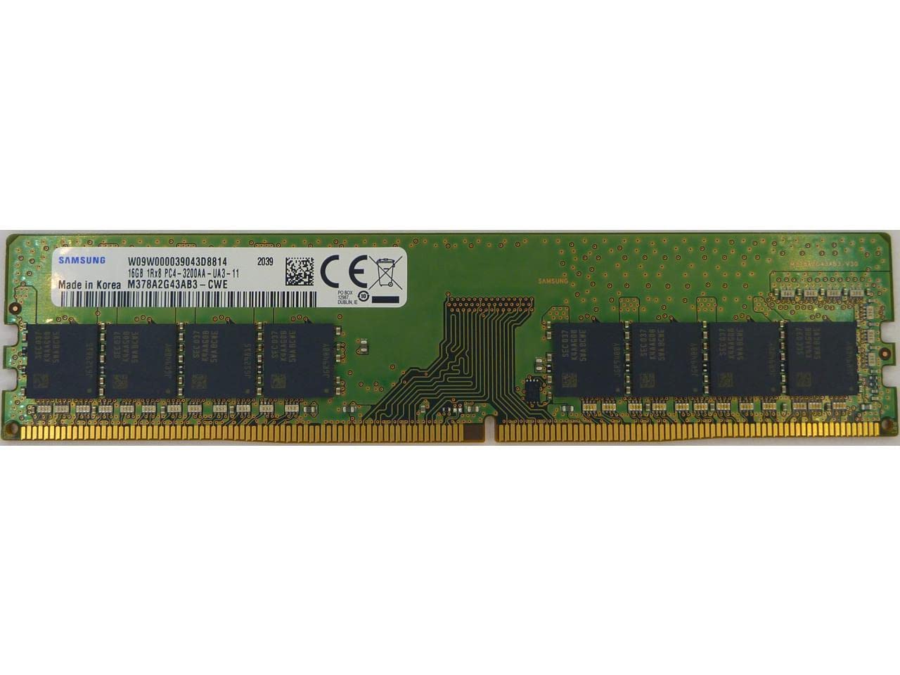 Samsung 16GB DDR4 3200MHz PC4-25600 1.2V 1Rx8 288-Pin UDIMM