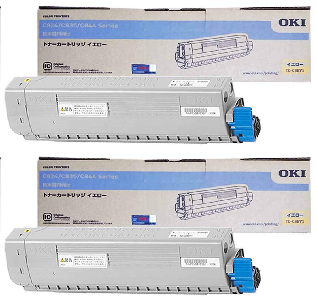 Amazon | OKI TC-C3BY1 トナーカートリッジ 純正 イエロー 2本セット
