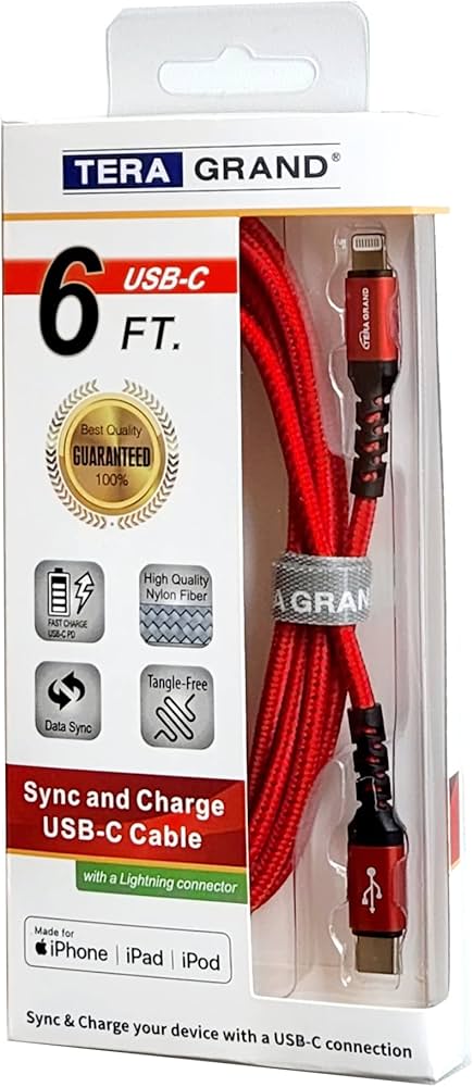 Apple C94 MFi-zertifiziertes USB-C auf Lightning geflochtenes