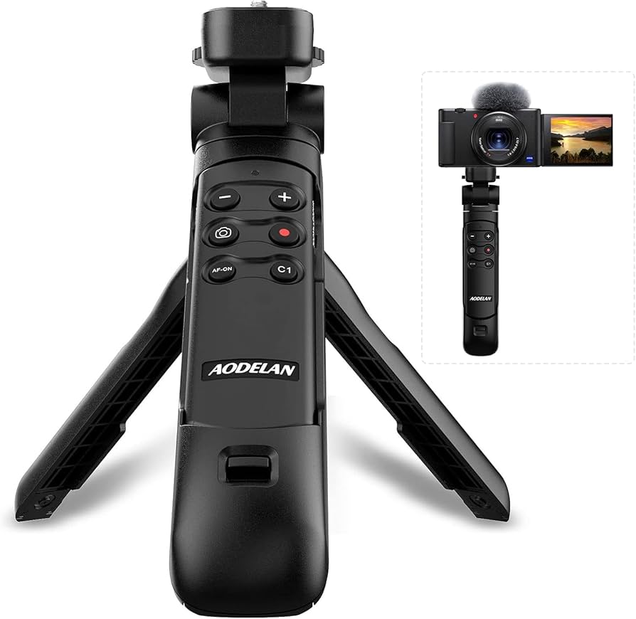 Amazon.com: Wireless Vlogging Tripod Grip with Remote Shutter