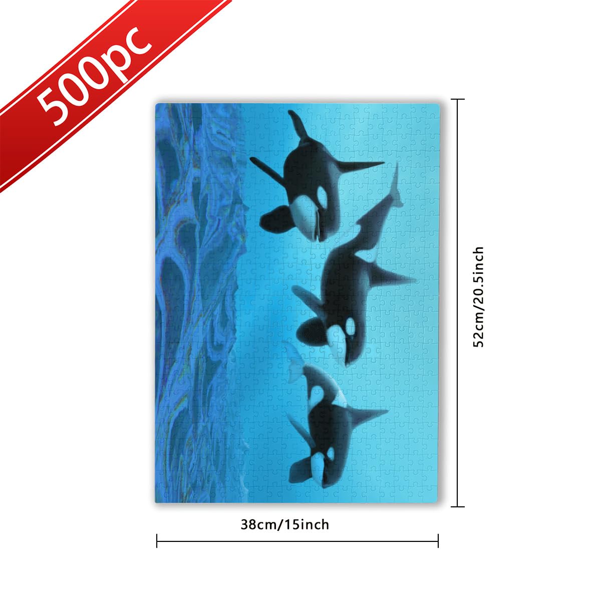 Amazon.co.jp: ジグソーパズル 500ピース サメ柄 シャチ 海洋 魚柄