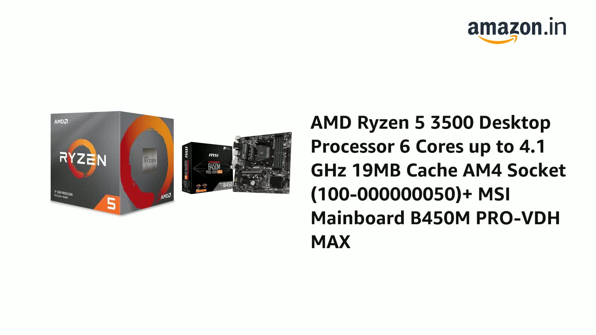 Amazon.in: Buy AMD Ryzen 5 3500 Desktop Processor 6 Cores up to