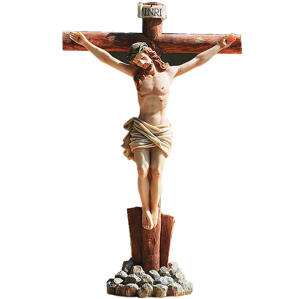 Amazon.co.jp: EnergyPower 十字架 イエス・キリスト像 卓上型 大型