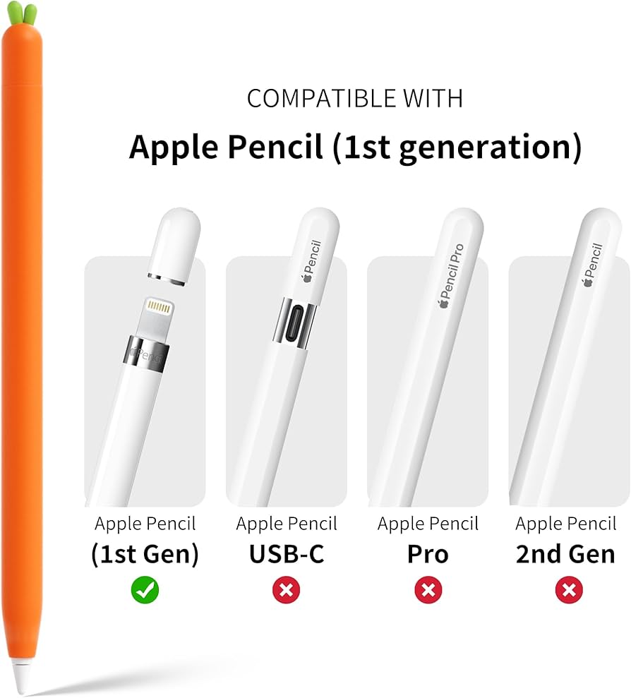 Amazon.com: ELETIUO Soft Silicone Sleeve Apple Pencil Case
