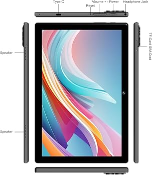 Amazon.com : Crelander 10.1 inch Android 13 Tablet, 2 in 1 Tablets