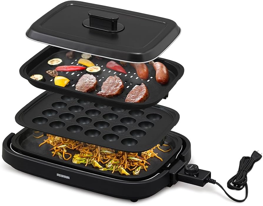 Amazon | アイリスオーヤマ ホットプレート 網焼き風ホットプレート 3