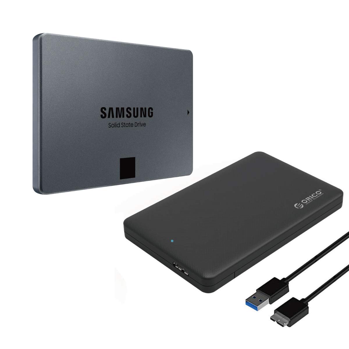 Amazon | Samsung SSD 870 QVO 8TB 外付けケース付 MZ-77Q8T0B/OC 国内