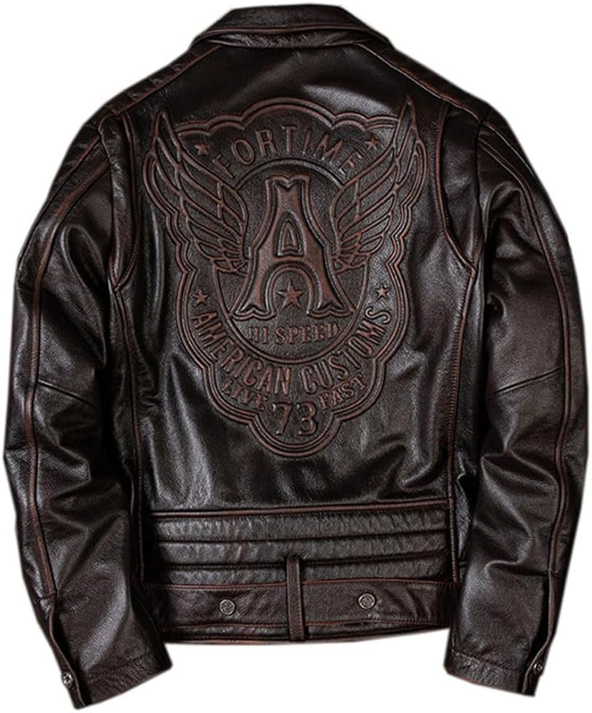 Amazon.co.jp: [VIIBOY] 革ジャン 本革ジャケット ダブルライダース