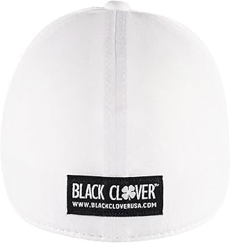 Buy Black Clover Men's Premium Fitted 1 Cap - White With Black