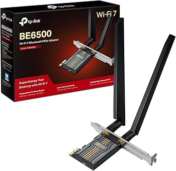 TP-Link Wi-Fi 7 BE6500 PCIe WiFi Card for Desktop PC (Archer