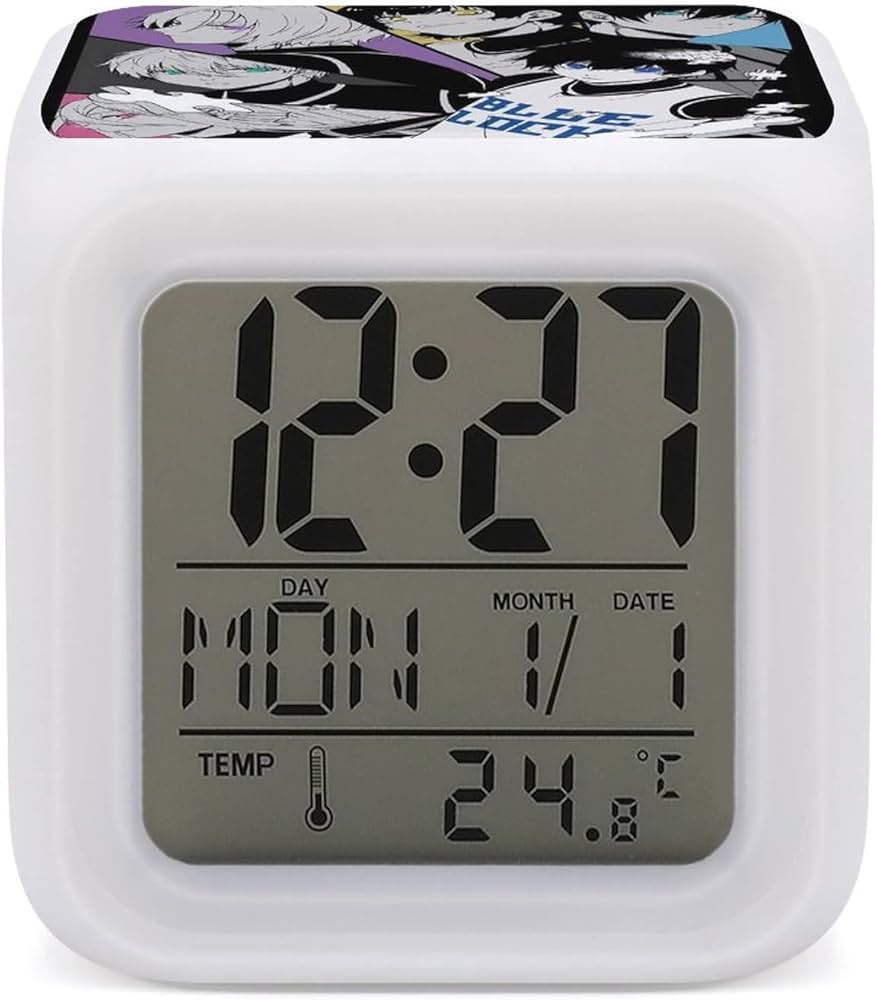 Amazon.co.jp: ブルーロック カラフルな目覚まし時計デジタル時計