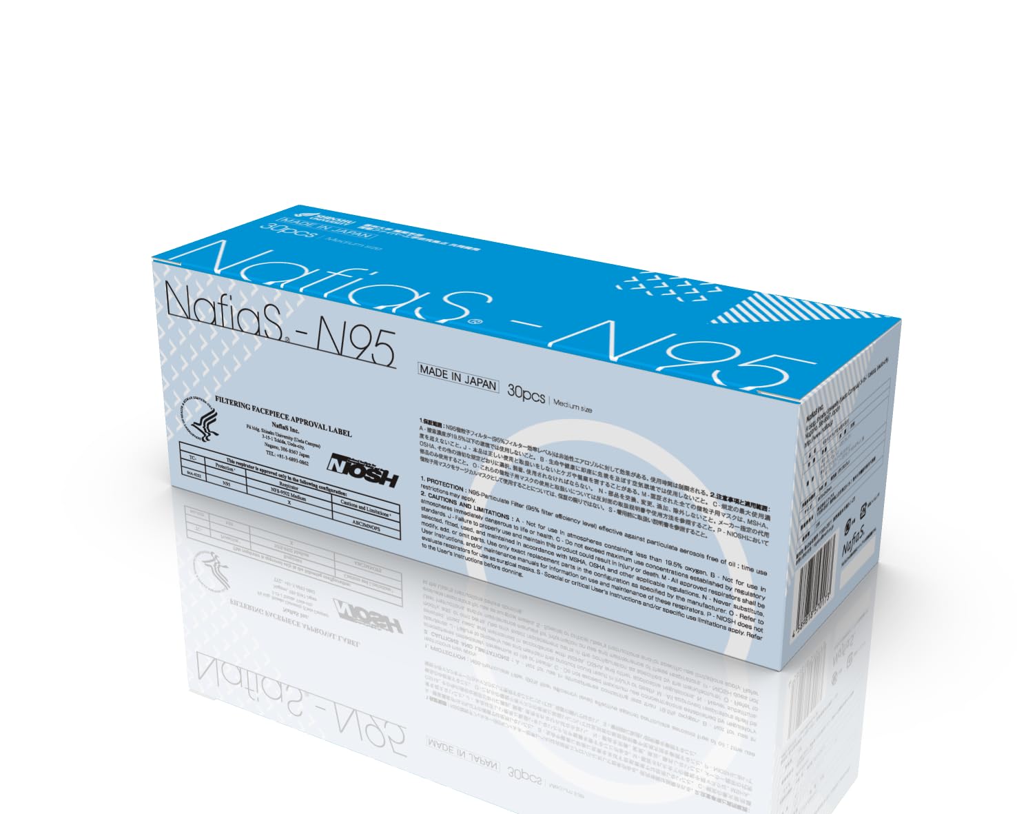 Amazon.co.jp: [ナフィアス] 日本製 N95規格 ナノファイバーマスク