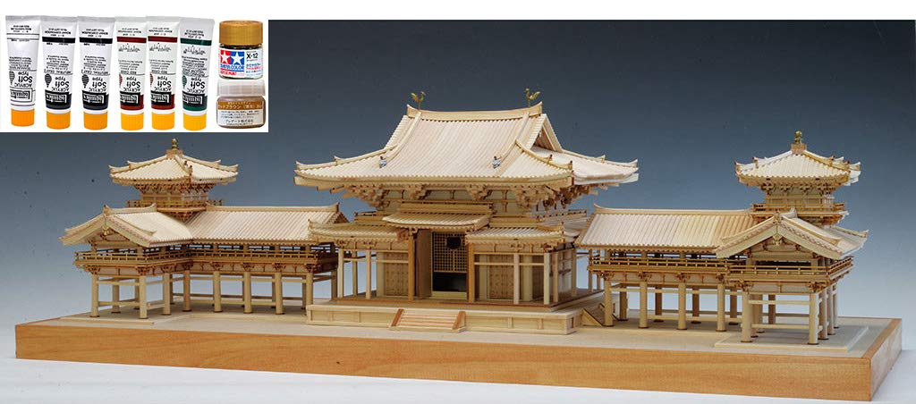 Amazon | ウッディジョー/木製建築模型 1/75平等院・鳳凰堂＋塗料