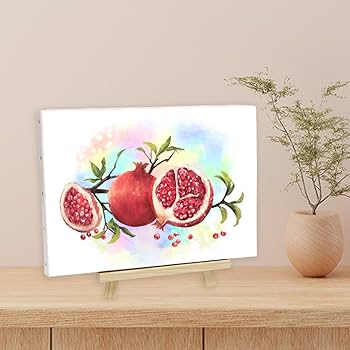 Amazon.co.jp: ざくろの絵 開運 子宝 絵画 キャンバスアート 風水